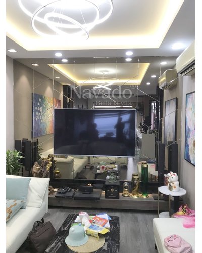 Gương ghép tường hiện đại màu đen