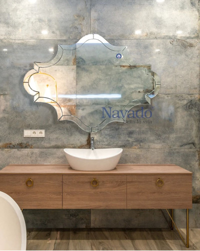 Gương phòng tắm nghệ thuật Curva Art NAV 2113-NT