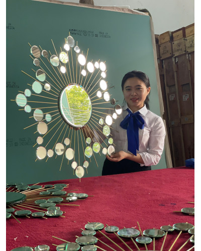 Gương trang trí nội thất Pisa gold NAV 2065-NT