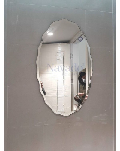 Gương phòng tắm mài vát uốn lượn NAV 542
