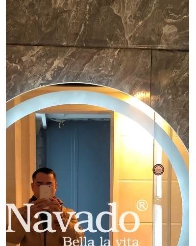 Gương thiết kế hình tròn đèn LED NAV 1010
