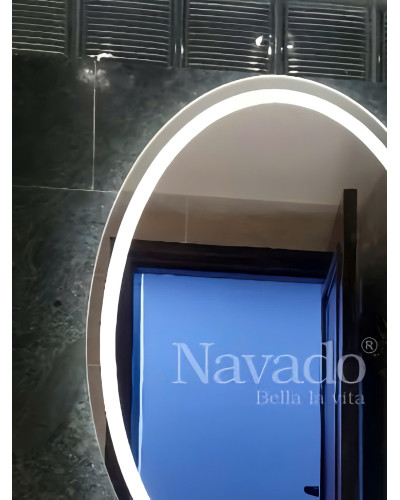 Gương elip khung inox đèn LED NAV 3026CL-IN