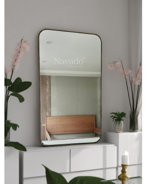 Gương phòng tắm khung inox đen NAV 3028C-IN