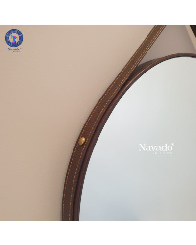 Gương trang điểm treo dây da NAV 909