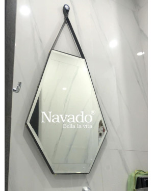 Gương nội thất Diamond treo dây da NAV 904