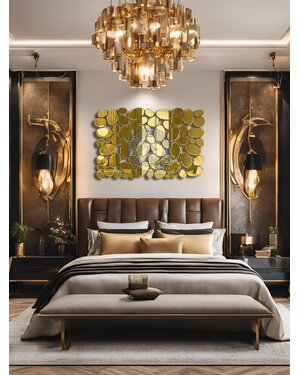 Gương nội thất tiên cá Mermaid gold NAV 2063-NT