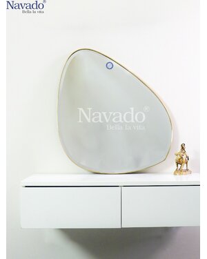 Gương phòng tắm viên đá khung inox NAV 3031-IN