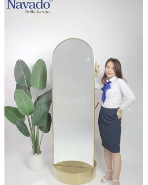 Gương soi toàn thân inox đế xoay NAV 3029-IN