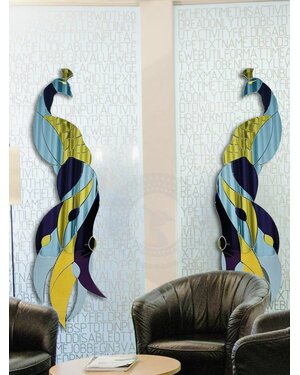 Gương trang trí phòng tắm hình con chim công NAV 2081-NT