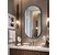 Gương trang điểm khung inox đen Doris NAV 3010-IN